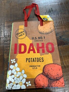 Trader Joe's Idaho Potatoes Reusable Grocery Tote - Red Handles
